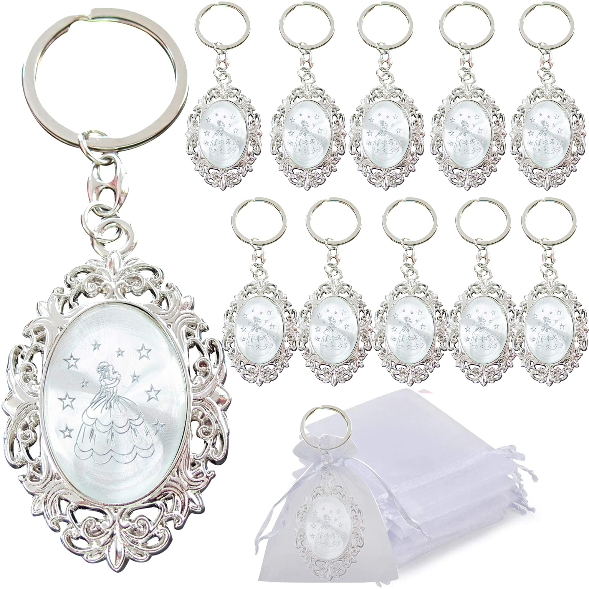 Amazon.com: 12 Quinceanera Keychain Party Favor Sweet 15 Sweet 16
